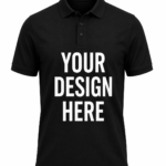 Black polo with your design here