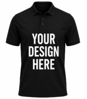 Black polo with your design here