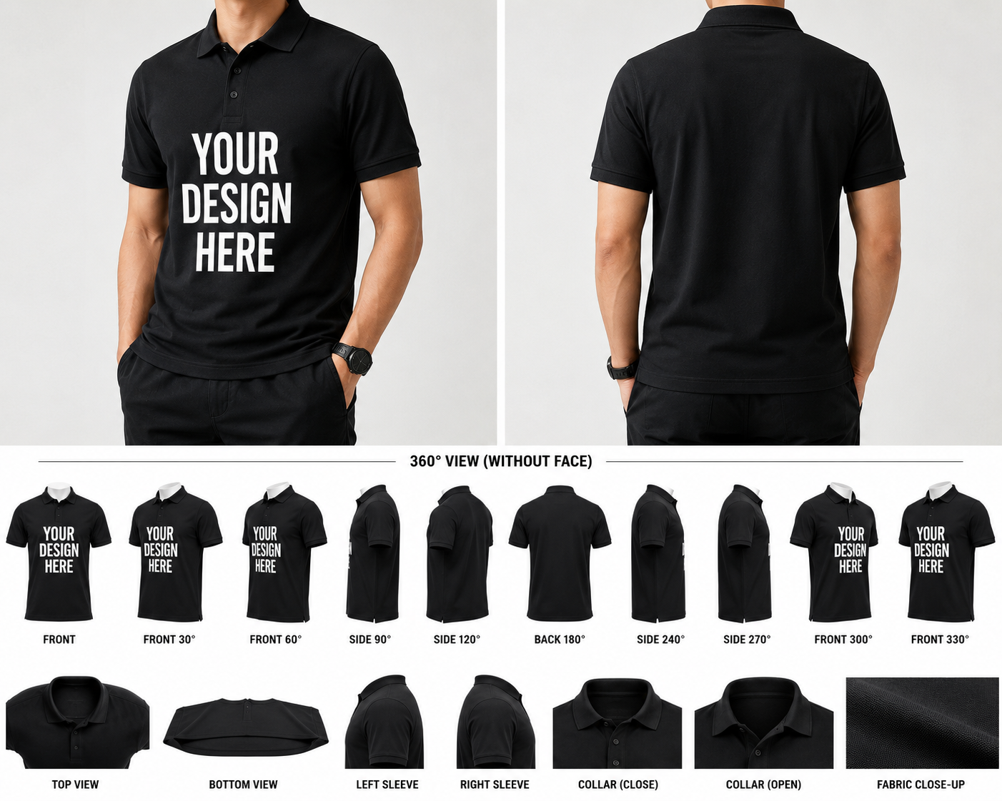 Polo t-shirt full view