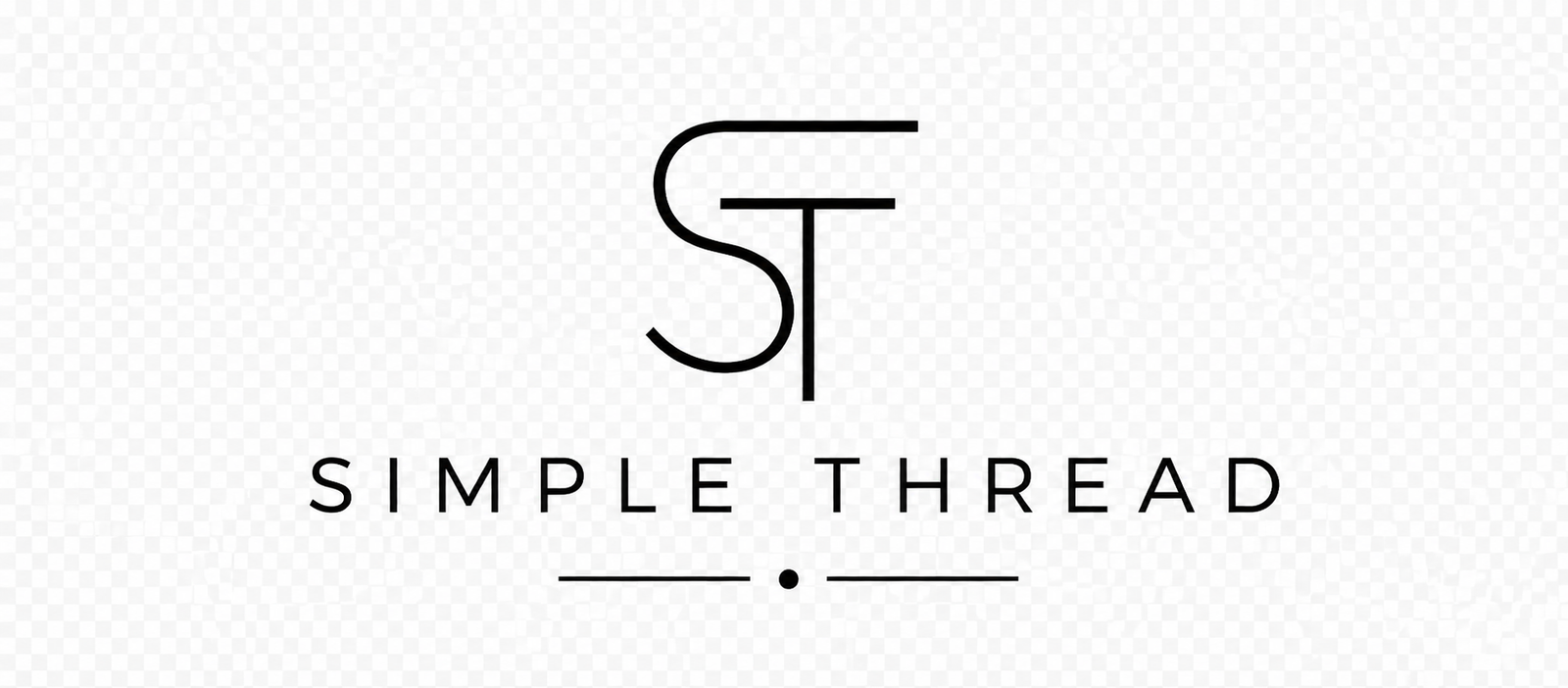 Simple Thread logo black long